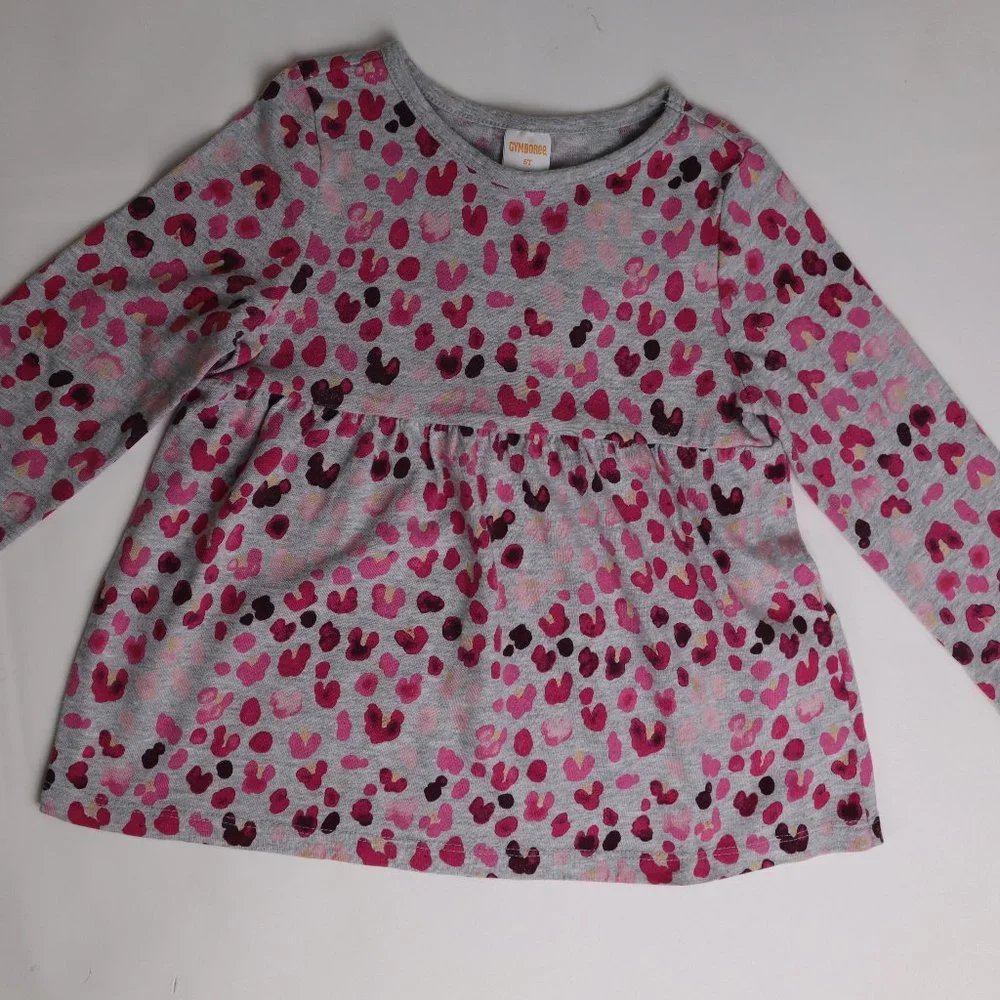 Gymboree Gray Animal Print Set Top Blouse Tunic Pants Dress Leggings 4T 5T